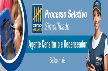 IBGE abre 80 vagas temporárias para agente censitário e recenseador no município de Campo Limpo Paulista