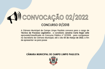 Convocação 02/2022 - Concurso 01/2018