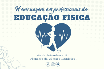 Homenagem aos profissionais de educação física