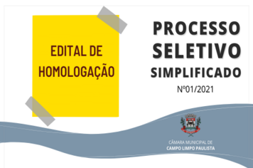 Processo Seletivo Simplificado 01/2021 - Edital de Homologação 