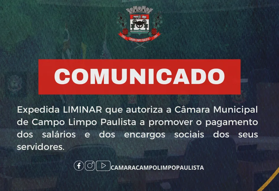 Liminar parcial garante regularidade da folha de pagamento na Câmara Municipal