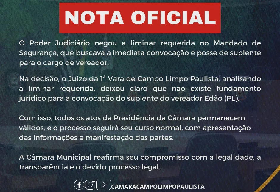 NOTA OFICIAL